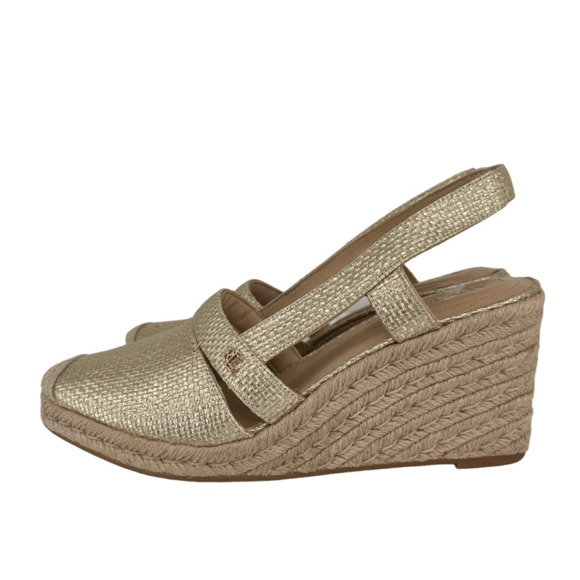 Lauren Ralph Lauren Shoes - Lauren Ralph Lauren Penelopie Wedge Espadrille Gold Women Size 11